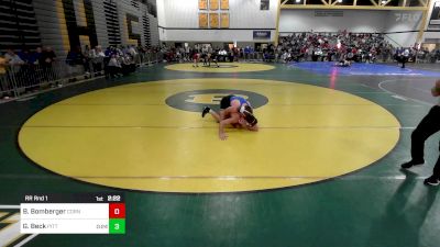 165E lbs Rr Rnd 1 - Buzzy Bomberger, Cornell vs Gavyn Beck, Pitt-Johnstwon