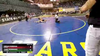 1 lbs Semifinal - Chris Rodriguez, Tonasket vs Abram Foreman, Kalama