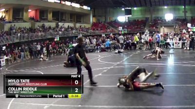 80 lbs Champ. Round 2 - Mylo Tate, Scottsbluff Wrestling Club vs Collin Riddle, The Best Wrestler