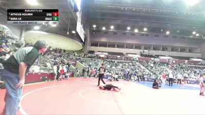 49 lbs 3rd Place Match - Atticus Kolbek, Dover Youth Wrestling Club vs Ezra Le, GuardDog Wrestling & Athletic Club