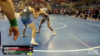 145 lbs Quarterfinal - Landon McMahen, Bismarck vs Joryn Richter, Bismarck St Mary`s