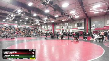 135 lbs Champ. Round 1 - Jaime Barron, Paloma Valley vs Jamine Martinez, Lakeside