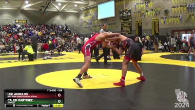 135 lbs Cons. Round 2 - Leo Agbulos, Red Star Wrestling Academy vs Caleb Martinez, Sanger