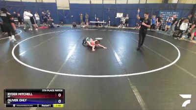 77 lbs 5th Place Match - Ryder Mitchell, WI vs Oliver Ohly, WI