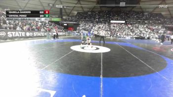 Girls 2A 110 lbs Cons. Round 4 - Crystal Perez, Quincy (Girls) vs Isabella Sanders, Rogers (Spokane) (Girls)
