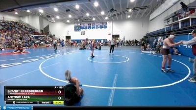 145 lbs Round 2 - Antonio Lara, Gering Junior High vs Brandt Eichenberger, Torrington Middle School