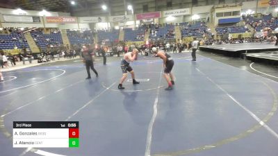 165 lbs 3rd Place - Aidan Gonzales, Sedgwick County MS vs Jason Atencio, Centauri Middle School