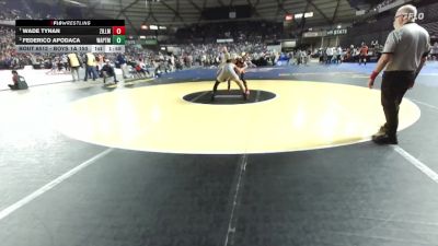 Boys 1A 150 lbs Semifinal - Federico Apodaca, Wapato vs Wade Tynan, Zillah