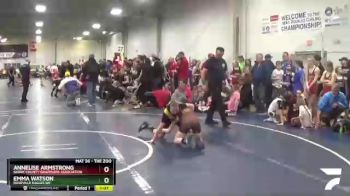 86 lbs Champ. Round 1 - Annelise Armstrong, Barry County Grapplers Association vs Emma Watson, Roseville Eagles WC