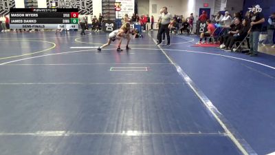 94 lbs Semifinal - Mason Myers, Spartan W.C. vs James Danko, SHWA
