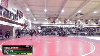 144 lbs 5th Place Match - Michael Santiago, Valley View vs Julian Diaz, Patriot