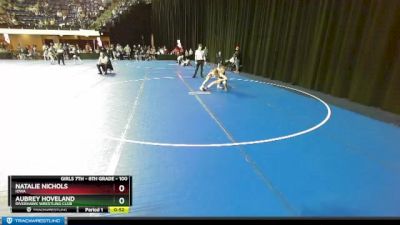 100 lbs Cons. Semi - Natalie Nichols, Iowa vs Aubrey Hoveland, Riverhawk Wrestling Club