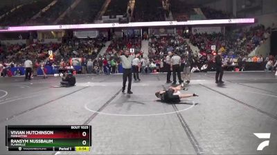 65 lbs Quarterfinal - Ransym Nussbaum, Plainville vs Vivian Hutchinson, Manhattan