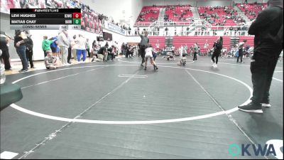 58 lbs Consolation - Levi Hughes, D3 Wrestling Cluib vs Matias Chay, Harrah Little League Wrestling