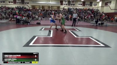 JV-22 lbs Quarterfinal - Kayden Dull, Iowa City, West vs Greysen Matrise, Clear Creek-Amana