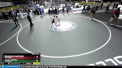 78 lbs Quarterfinal - Isaiah Reyes, California vs Brandon Martinez, California