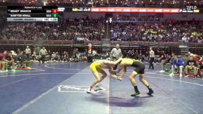 1A-138 lbs Champ. Round 2 - Sawyer Krall, Wapsie Valley vs Brady Brasch, Don Bosco
