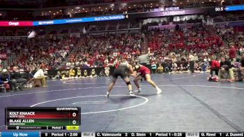 1A-138 lbs Quarterfinal - Blake Allen, Underwood vs Kolt Knaack, North Tama