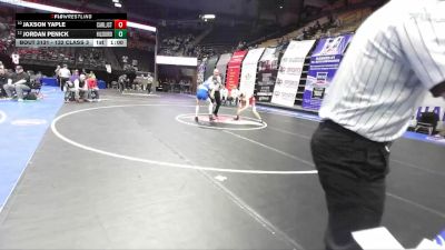 132 Class 3 lbs Cons. Round 1 - Jaxson Yaple, Carl Junction vs Jordan Penick, Hillsboro