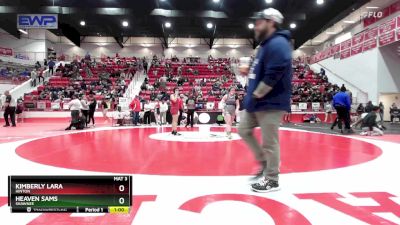 145 lbs Cons. Round 3 - Heaven Sams, SHAWNEE vs Kimberly Lara, HINTON