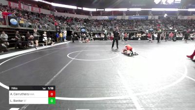 78 lbs Quarterfinal - Aiden Carruthers, Nebraska Wrestling Academy vs Logan Banker, BullTrained