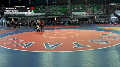 1A-4A 150 5th Place Match - Corey Owens, Alexandria HS vs Liam Senior, Westminster Christian Academy