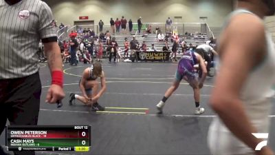 107 lbs Round 4 (6 Team) - Cash Mays, Indiana Outlaws vs Owen Peterson, Untouchables Black