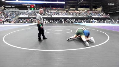 215 lbs Quarterfinal - Gavin Mitchell, Basehor-Linwood HS vs James Hill, Hutchinson HS