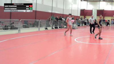 126 lbs 5th Place - Jase Stanzione, Danbury vs Josiah Semedo, Milo
