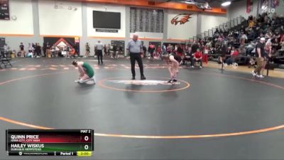 125 lbs Cons. Round 1 - Quinn Price, Iowa City, City High vs Hailey Wiskus, Dubuque Hempstead