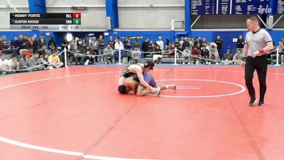 165 lbs Cons. Semi - Justin Hood, Emmanuel College vs Henry Forte, Williams College