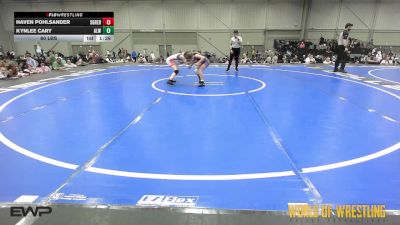 80 lbs Rr Rnd 1 - Haven Pohlsander, Super Girls K-6 Red vs Kynlee Cary, Aztec Lady Warriors K-6