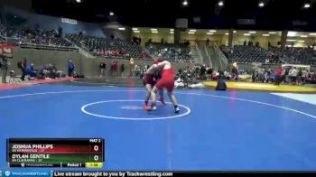 195 lbs Round 2 (4 Team) - Dylan Gentile, 6A Clackamas vs Joshua Phillips, 6A McMinnville