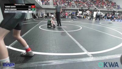 84 lbs Quarterfinal - Toren Gates, Sallisaw Takedown Club vs Bryir Jenkins, Brushy Wrestling Club