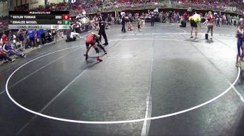 73 lbs Cons. Round 3 - Taylin Tobias, Broken Bow Wrestling Club vs Emalee Mosel, Plainview