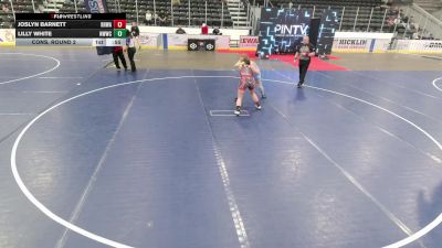 Junior Girls - 130 lbs Cons. Round 2 - Joslyn Barnett, Red Hawk Wrestling Academy vs Lilly White, New Wave Wrestling Club