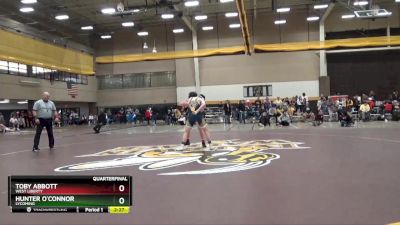 157 lbs Quarterfinal - Toby Abbott, West Liberty vs Hunter O`Connor, Lycoming
