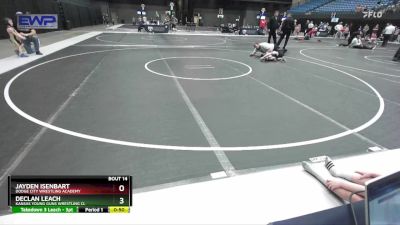 40 lbs Quarterfinal - Jayden Isenbart, Dodge City Wrestling Academy vs Declan Leach, Kansas Young Guns Wrestling Cl