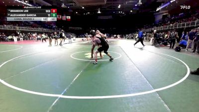 150 lbs Cons. Round 2 - Alexander Garcia, Yuba City vs Brandon Lee, Vacaville