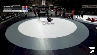 92 lbs Caleb Delfin, KCWA - Kern County Wrestling Association vs Eddie Fong, OCWA - Orange County Wrestling Association