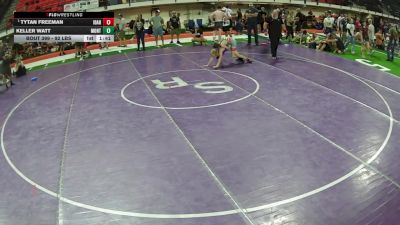 92 lbs Cons. Semis - Tytan Freeman, Idaho vs Keller Watt, Montana