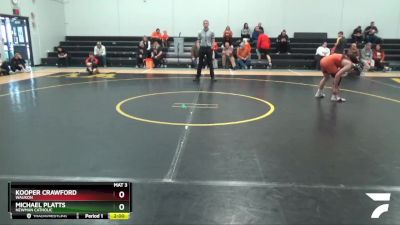 JV-10 lbs Round 3 - Michael Platts, Newman Catholic vs Kooper Crawford, Waukon