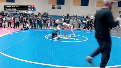 157 lbs Champ. Rd Of 16 - Conner Spaletta, Sublime Wrestling Academy vs Tyson Cobb, Team Idaho Wrestling Club