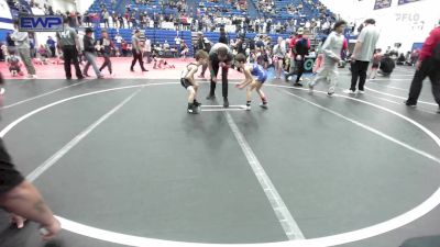 52 lbs Round Of 32 - Blaine Horton, Newkirk Takedown Club vs Kannon Keith, Midwest City Bombers Youth Wrestling Club