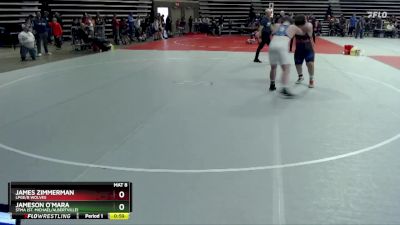 215 lbs Cons. Round 2 - James Zimmerman, LPGE/B Wolves vs Jameson O`Mara, STMA (St. Michael/Albertville)