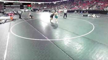 Girls 235 lbs Cons. Round 1 - Maricela Loomans, Beaver Dam-Girls vs Taryn Armbruster, Martin Luther-Girls