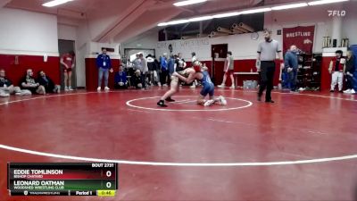 106 lbs Semifinal - Leonard Oatman, Woodshed Wrestling Club vs Eddie Tomlinson, Bishop Chatard