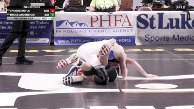 114 lbs Preliminaries - Thomas Boyce, Conwell Egan vs Bruce Anderchak, Quaker Valley