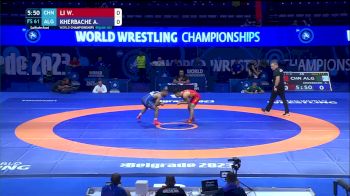 61 kg Qualif. - Weiyu Li, China vs Abdelhak Kherbache, Algeria