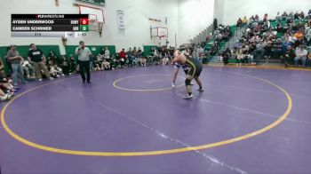 215 lbs Round 3 (6 Team) - Ayden Underwood, DouglasWY vs Camden Schriner, Greybull/Riverside